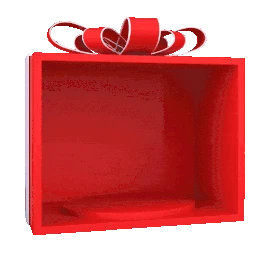 节日促销红色礼物盒gif图素材简约新年春节