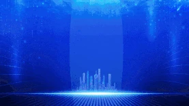 商务科技城市光效蓝色大气企业年会海报背景科技感gif图素材