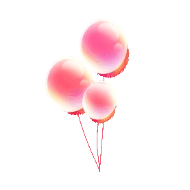 风中摇摆的气球弥散风粉色gif图素材