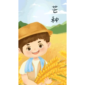 芒种稻谷农民小麦麦穗芒种gif图素材图片