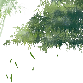 中国风竹子竹叶飘落植物gif图素材