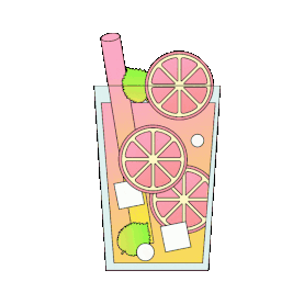 夏天夏日夏季饮料饮品清凉冷饮果汁水果茶奶茶卡通gif图素材