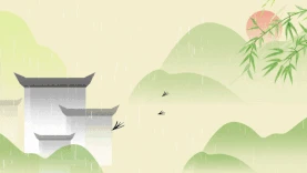 清明节清明下雨渐变中国风古风视频背景gif图素材
