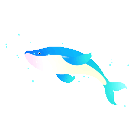 梦幻蓝色海洋动物鲸鱼唯美gif图素材