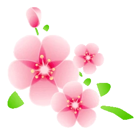 春天春季弥散风粉色桃花枝卡通gif图素材图片