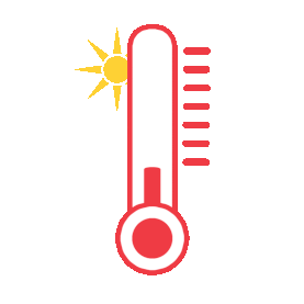 夏天夏季高温预警升温温度计gif图素材