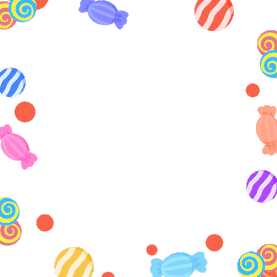 六一儿童节彩色糖果边框卡通gif图素材