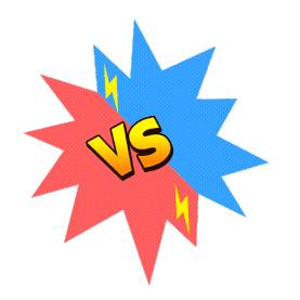红蓝决战vs对决对战卡通卡通gif图素材