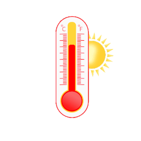 夏天夏季高温预警升温温度计升温gif图素材