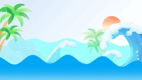 夏日夏天大海海洋海边度假旅游视频背景gif图素材